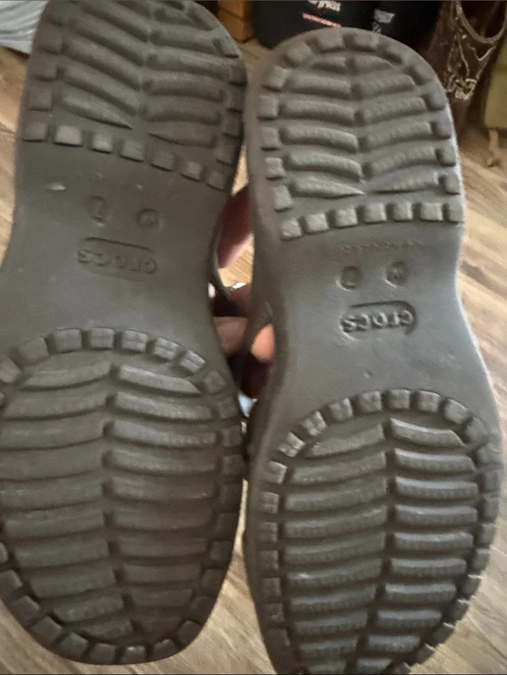 CROCS Women's Brown Strappy Slip-On Sandals - Picture 8 of 10